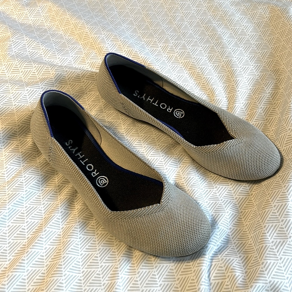 Rothy’s gray flats